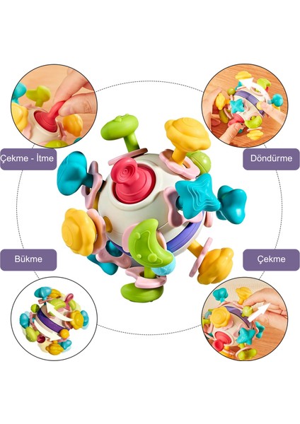 Bebek Diş Kaşıyıcılı Kavrama Topu (Çıngıraklı) modelleri