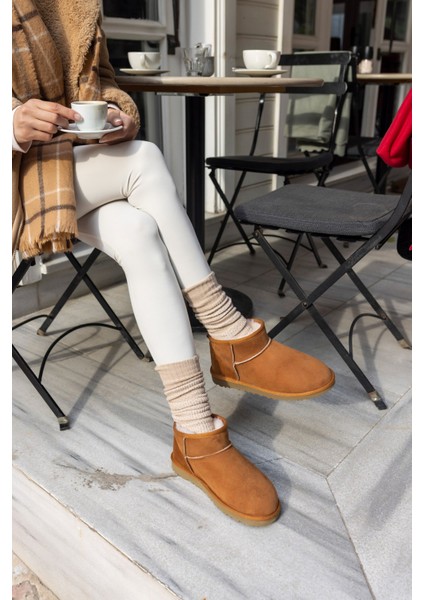 Mini Süet Içi Kürklü Kalın Taban Kadın Bot modelleri