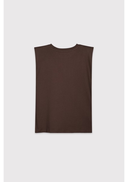 Omuz Vatkalı Kolsuz T-Shirt fiyatları