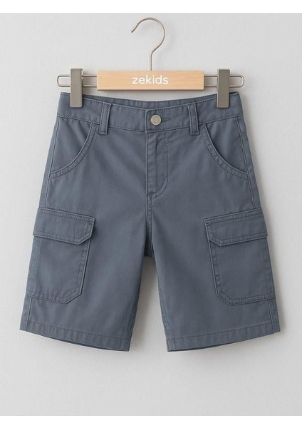 Erkek Bebek Pamuklu Kumaş Cepli Şort modelleri