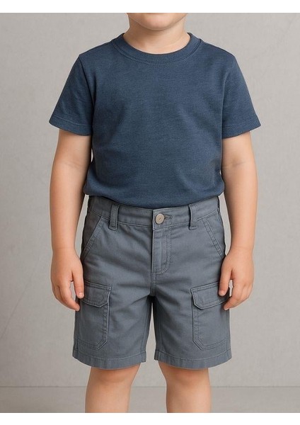 Erkek Bebek Pamuklu Kumaş Cepli Şort fırsatları