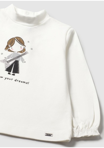 Kız Bebek Manşet Kollu Sweatshirt modelleri