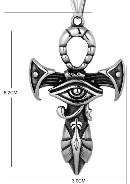 Antik Eskitme Paslanmaz Çelik Eski Mısır Horus Göz Ra Kolye indirimleri