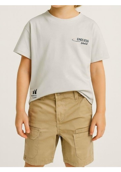 Erkek Bebek Pamuklu Kumaş Cepli Şort fırsatları