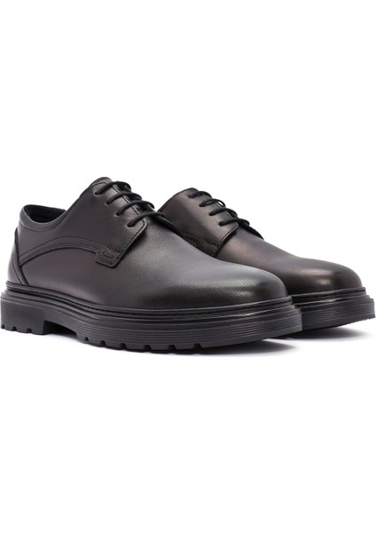Erkek Siyah Bağcıklı Deri Casual Ayakkabı 25WFD677018 modelleri