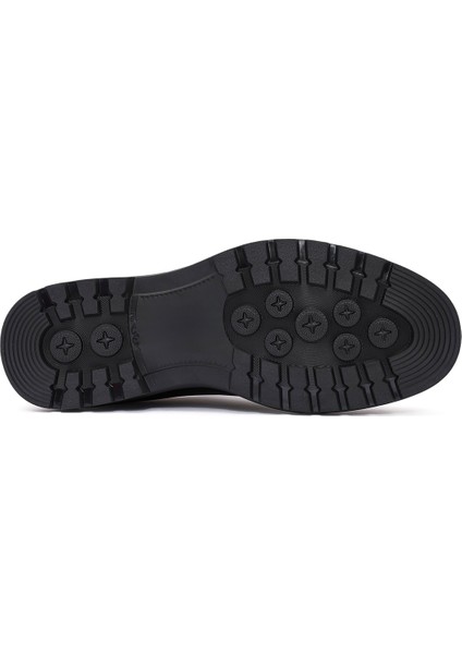 Erkek Siyah Bağcıklı Deri Casual Ayakkabı 25WFD677018 fırsatları