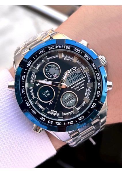 Çelik Kordon Dijital ve Analog 2 Yıl Garantili 3 Atm Suya Dayanıklı Erkek Kol Saati JOE.CL07