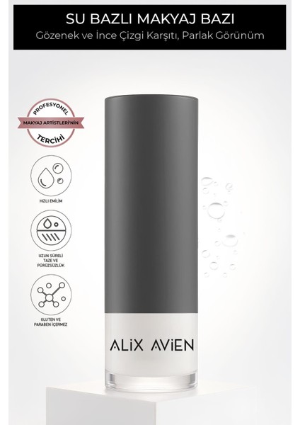 Gözenek Karşıtı Parlak Cilt Görünümlü Su Bazlı Makyaj Bazı - Pürüzsüz Etki - Luminios Face Primer