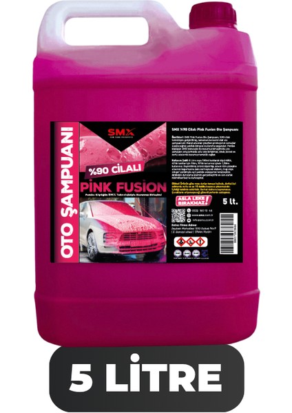 %90 Cilalı Pink Fusion Oto Şampuanı 5 Lt