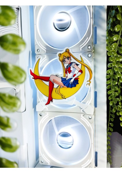 Sailor Moon Anime 120X120 mm Oyun Pc Aksesuarı Mıknatıslı Fan Kapağı, Masaüstü Bilgisayar Gaming fırsatları