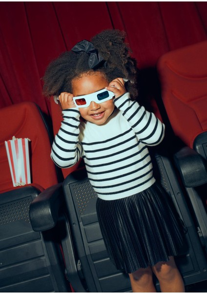 Kız Çocuk Çizgili Kazak