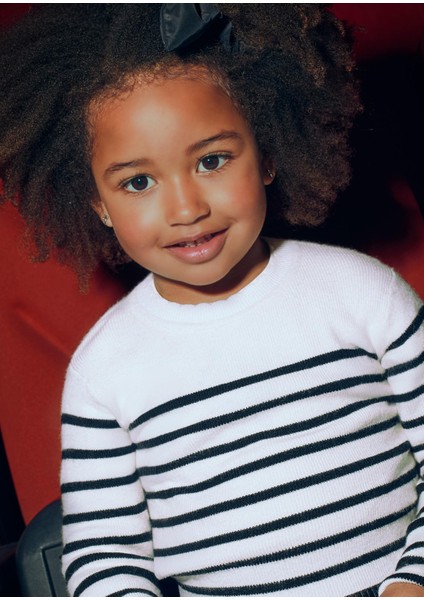 Kız Çocuk Çizgili Kazak indirimleri