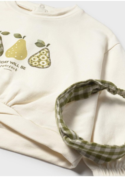 Kız Bebek Şaç Bantlı Etek Sweat Takım modelleri