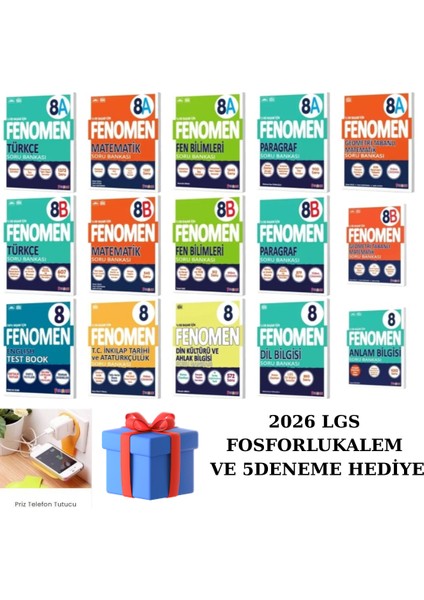 Lgs Full Set 2025-2026 Fosforlu Kalem ve 5 Kurumsal Deneme Hediye