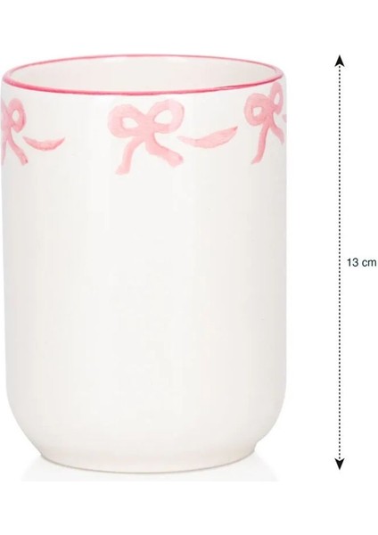 Pembe Fiyonk Baskılı Porselen Kaşıklık, 13 Cm, Şık ve Kullanışlı Mutfak Aksesuarı fırsatları