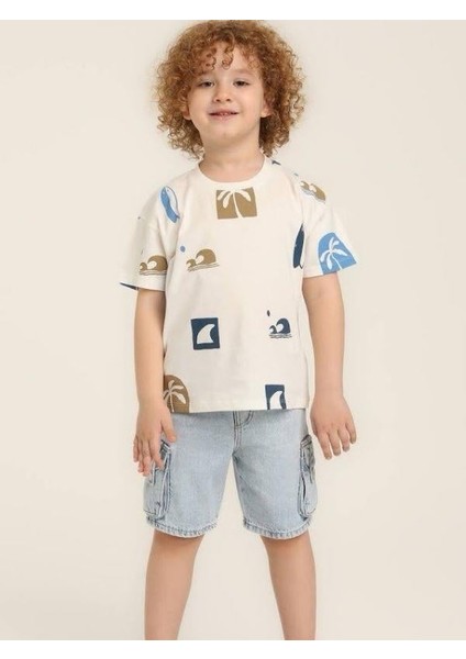 Erkek Bebek Pamuklu Desenli T-Shirt modelleri