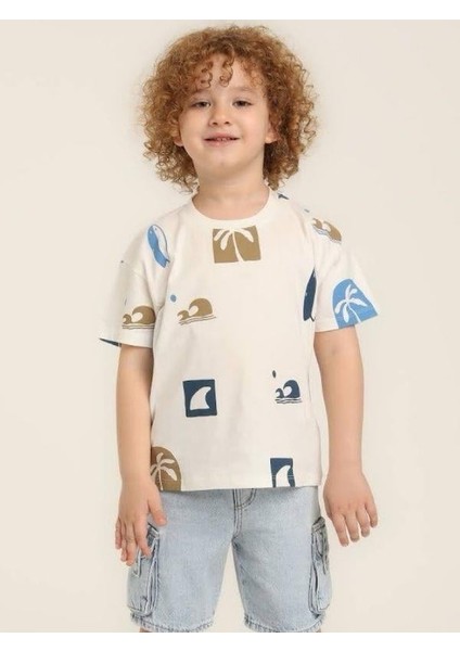 Erkek Bebek Pamuklu Desenli T-Shirt fırsatları