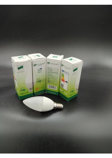 LED AMPUL (E.14)Mum ampul.Sarı ışık (7.Watt=60.Watt)(4.Adetli paket)