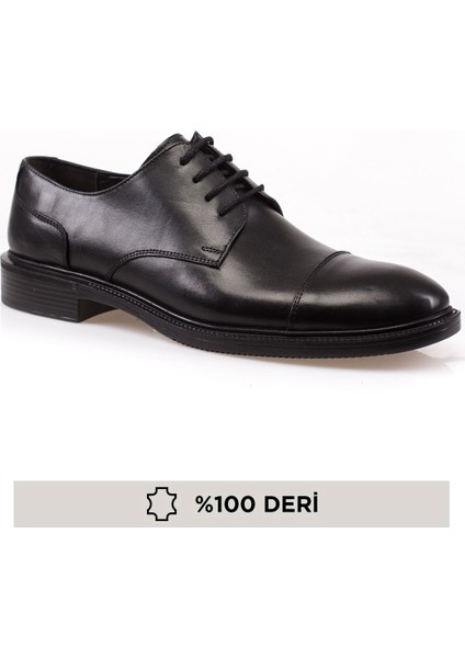 Hakiki Deri Erkek Klasik Ayakkabı Ortopedik Taban Kauçuk Tabanlı