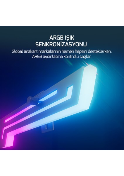 Heatsync Argb LCD Ekran Kartı Tutucu Siyah