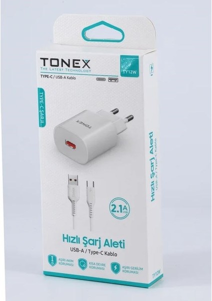 2.1A 10W USB To Type-C Şarj Cihazı - TY12W