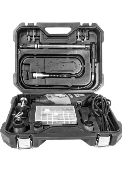 Gri Hortumlu Kalıpçı Mini Taşlama Hobi Gravür Seti 117 Parça Uç modelleri