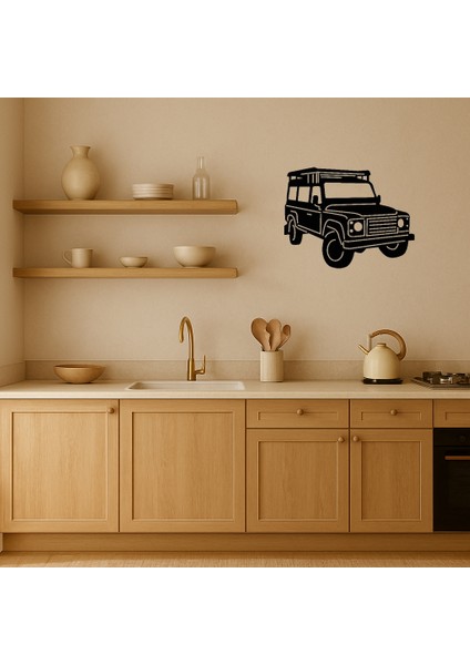 Modern Jeep Illüstrasyonlu Mdf Duvar Tablosu - LORCE3518-9828 fiyatları
