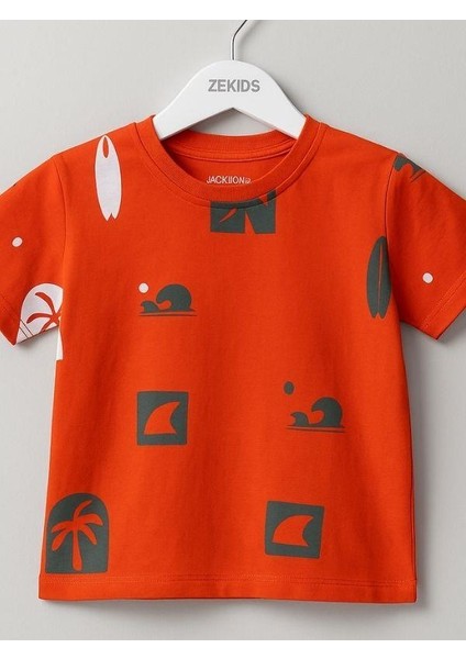 Erkek Bebek Pamuklu Desenli T-Shirt fırsatları