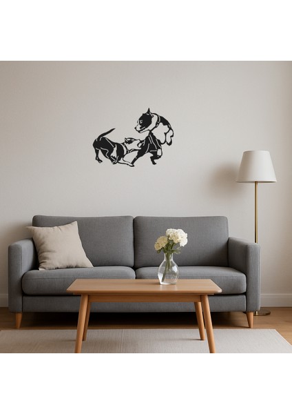 Oyunbaz Köpekler Dekoratif Tablo - LORCE6484-6607 fırsatları