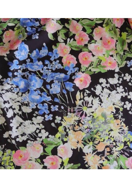 Ipek Saten Dökümlü Kumaş Çiçek Desenli fırsatları