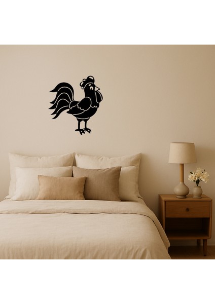 Tavuk Figürlü Mdf Dekoratif Tablo - LORCE6639-1178