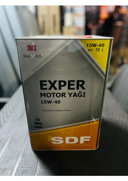 Exper 15-40 Motor Yağ Sdf Parts 18 Litre Teneke modelleri