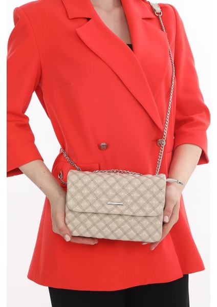 Kadın Kapitone Desenli Kaliteli Omuz Çantası