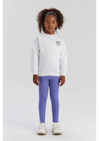 Bg Store Kız Çocuk Beyaz Sweatshirt