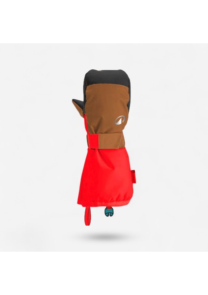 Quechua Çocuk Parmaksız Kayak Eldiveni - 3/6 Yaş - Kahverengi/turuncu - 500 Kids