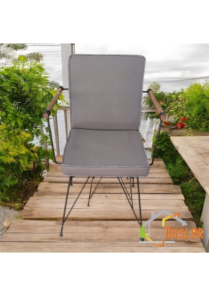 40X80 Antrasit Kumaş Antrasit Biye Sırtlı Sandalye Minderi 5 cm fiyatları