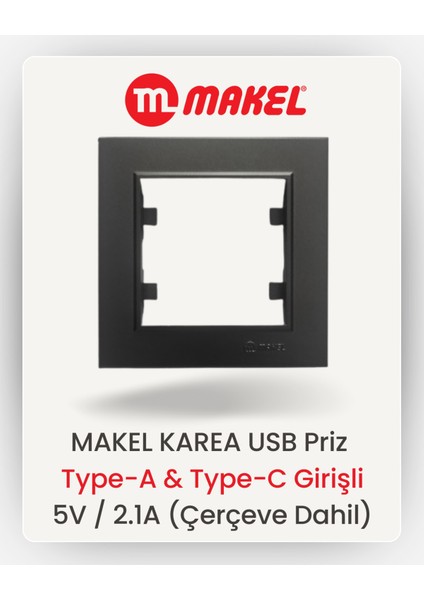 USB Priz | Type-A & Type-C Girişli | 5V / 2.1A fırsatları