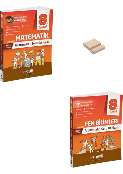 Lgs 8. Sınıf Konu Anlatımlı Alıştırmalı Matematik ve Fen Bilimleri Soru Bankası + Telefon Tutucu