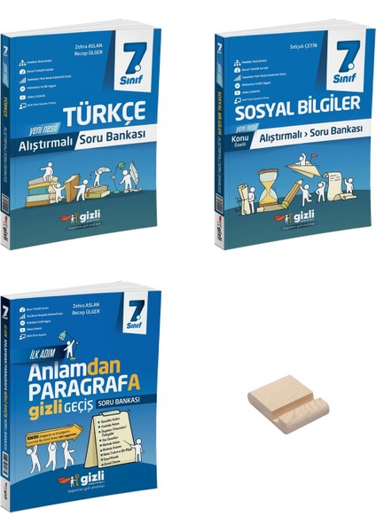 7. Sınıf Konu Anlatımlı Alıştırmalı Türkçe Sosyal ve Paragraf Soru Bankası 3 Kitap + Telefon Tutucu