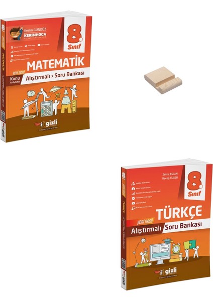 Lgs 8. Sınıf Konu Anlatımlı Alıştırmalı Matematik ve Türkçe Soru Bankası + Telefon Tutucu