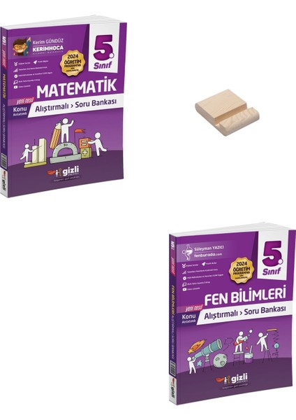 5. Sınıf Konu Anlatımlı Alıştırmalı Matematik ve Fen Bilimleri Soru Bankası + Telefon Tutucu
