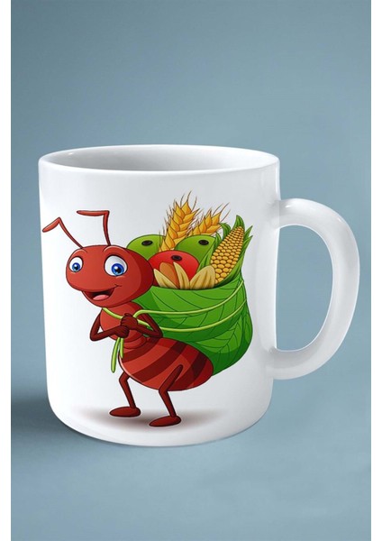 Karınca Baskılı Kupa Bardak Çift Taraflı Kişiye Özel Model 12