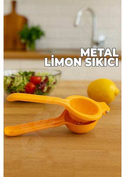 Metal Limon Sıkacağı - Döküm Limon Sıkıcı - Limon ve Naranciye Sıkıcı - Güçlü ve Dayanıklı
