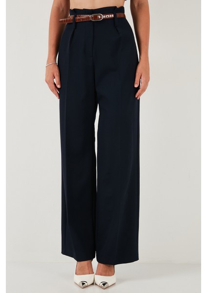 Wide Leg Yüksek Bel Geniş Paça Palazzo Pantolon Bayan Pantolon 65271262 fiyatları