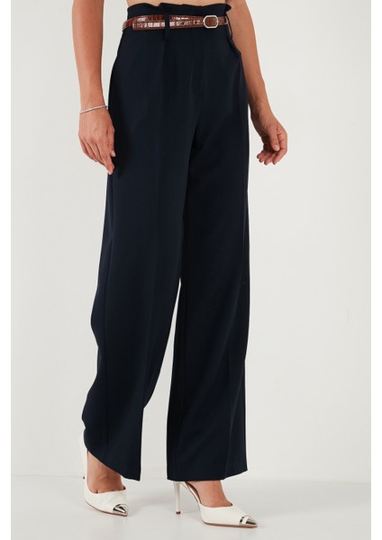 Wide Leg Yüksek Bel Geniş Paça Palazzo Pantolon Bayan Pantolon 65271262 modelleri