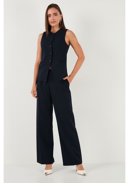 Wide Leg Yüksek Bel Geniş Paça Palazzo Pantolon Bayan Pantolon 65271262 fırsatları