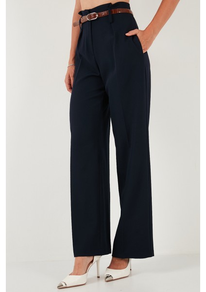 Wide Leg Yüksek Bel Geniş Paça Palazzo Pantolon Bayan Pantolon 65271262 indirimleri