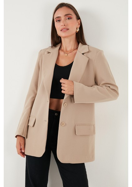 Relaxed Fit Mono Yaka Cepli Blazer Ceket Bayan Ceket 611BC00132 fiyatları