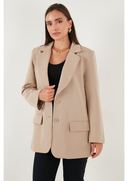 Relaxed Fit Mono Yaka Cepli Blazer Ceket Bayan Ceket 611BC00132 fırsatları