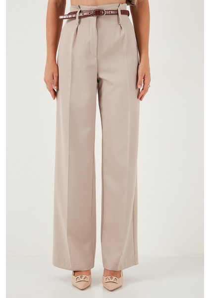 Wide Leg Yüksek Bel Geniş Paça Palazzo Pantolon Bayan Pantolon 65271262 fiyatları